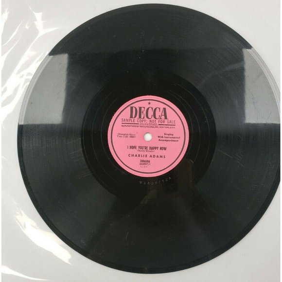 78 RPM-Baby,Let Me Kindle Your Flame-I Hope You're Happy Now-Charlie Adams(R108) - Picture 4 of 4